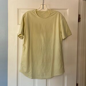 BYLT Basics Drop Cut Short Sleeve Tee T-shirt Crew Neck Yellow Mens Size M
